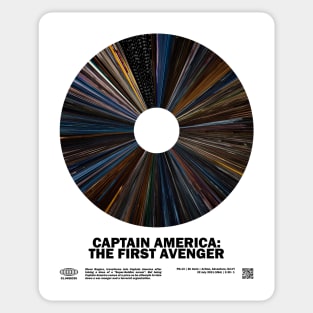 minimal_Captain_America: The First A.venger Warp Barcode Movie Sticker